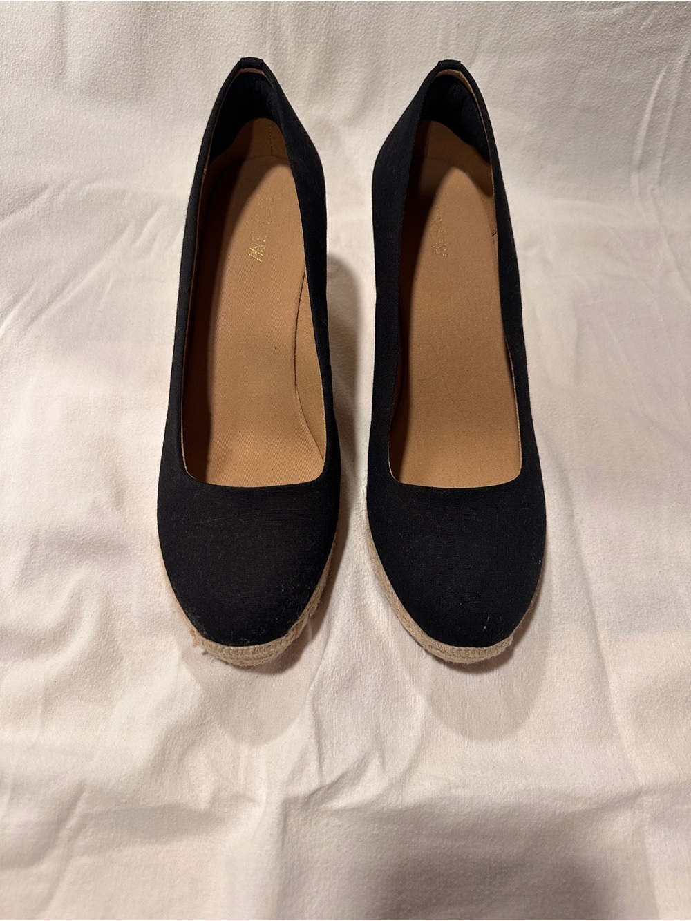 J Crew Factory Classic Black Espadrille Wedge Pumps - Women size 10